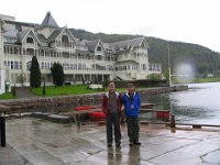 Bill and Francisco in front of the Kviknes Hotel