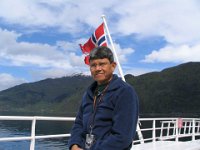 Francisco on ferry on a cold, beautiful day