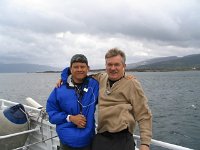 Francisco and Bill on ferry to Balestrand, Norway