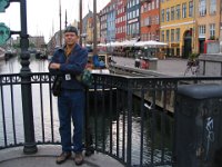 Francisco on bridge in Nyhavn