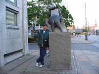 Francisco and statue