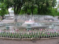 Tivoli fountain and flowers were beautiful