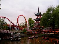 Tivoli rollercoaster. Yes, we rode it and it was fun