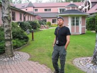 Francisco in hotel garden