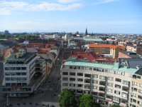 hotel view of city. below, Triangeln Square and Sodra Forstadsgatan (pedestrian only street)