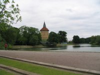 old water tower. this freshwater lake used to be the town's drinking water source