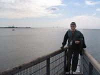 Sundspromenaden Beach, Francisco on observation deck with Oresund Bridge in background