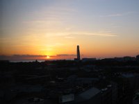 Sunset over the city