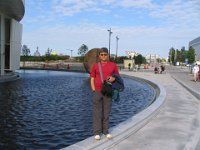 Turning Torso with Francisco by pond