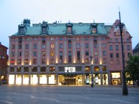 Hotel Rica, our home in Stockholm, located above the Pub Store