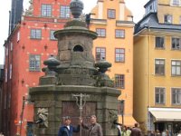Stortorget Square fountain, Francisco and Bill