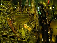 Vasa stern. it is a huge ship and has been partially restored