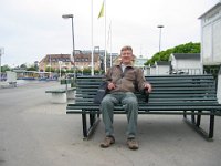 Bill waiting for the return boat