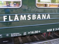 Flamsbana, the name of the train we took back to Bergen