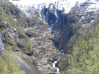 switchback road going up into the mountains