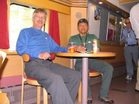 Bill and Francisco in the Club Car